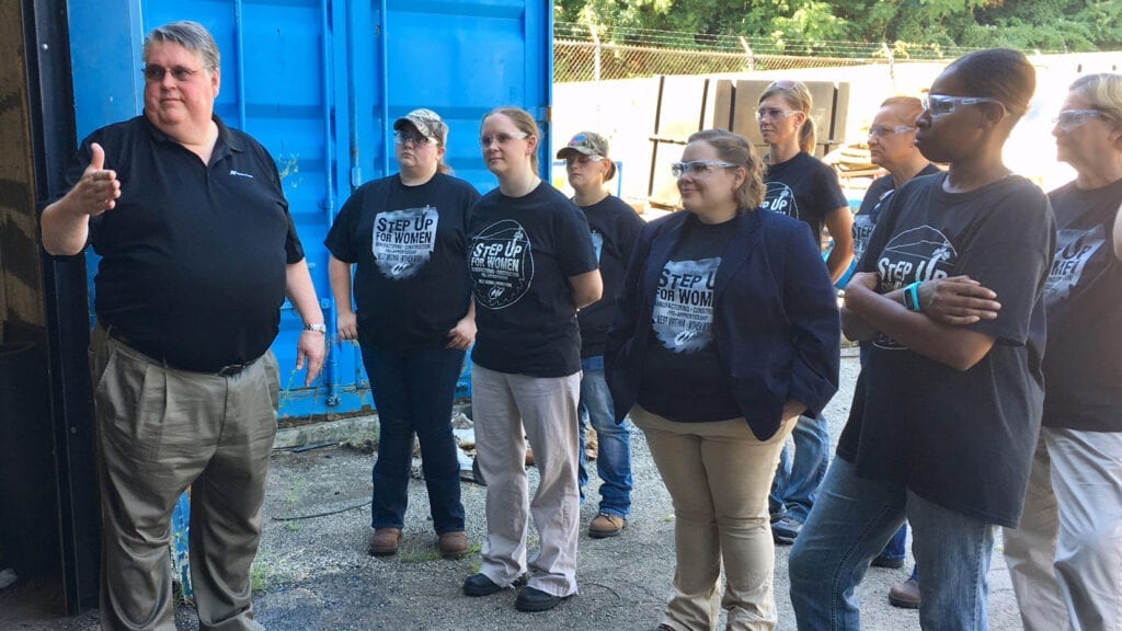 Step Up for Women participants learn about our Fabrication Shop at our Huntington, West Virginia, branch. 