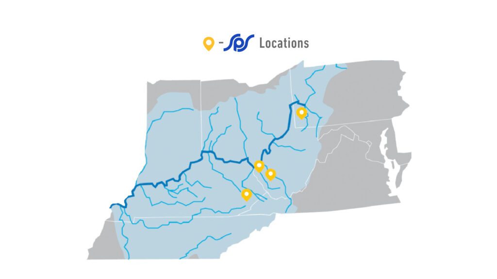 Service Pump and Supply locations up and down the Ohio River Valley.