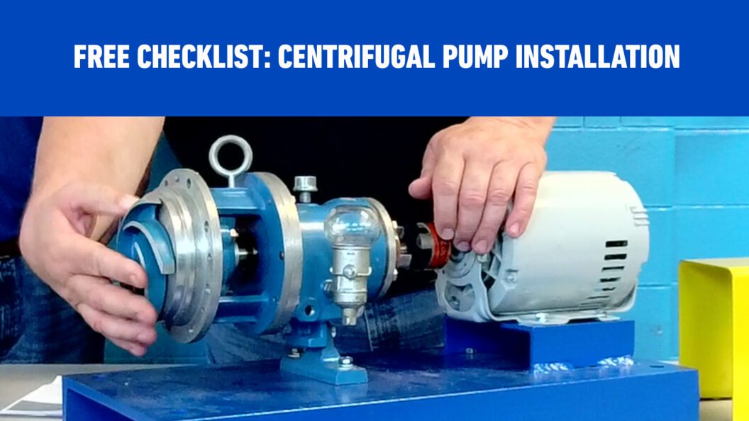 SPS experts showing a centrifugal pump instillation.